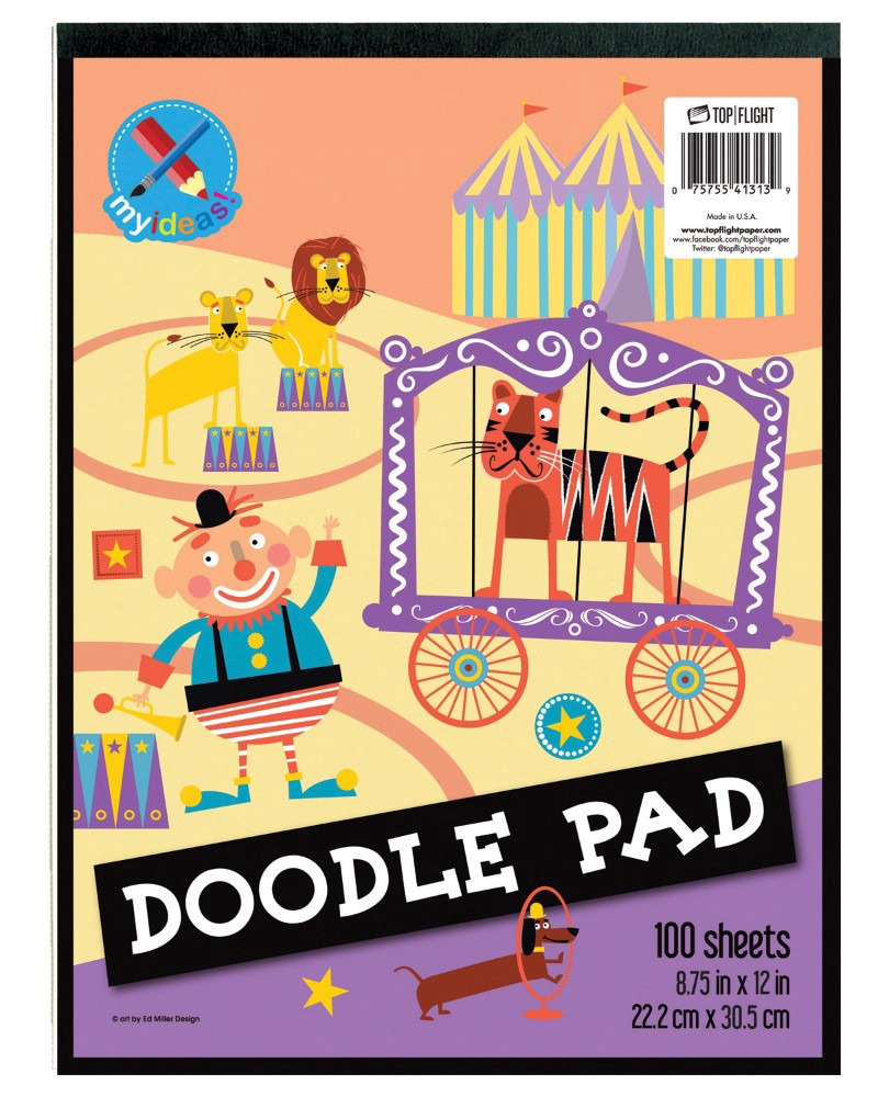 slide 1 of 6, Top Flight Doodle Pad, 100 ct