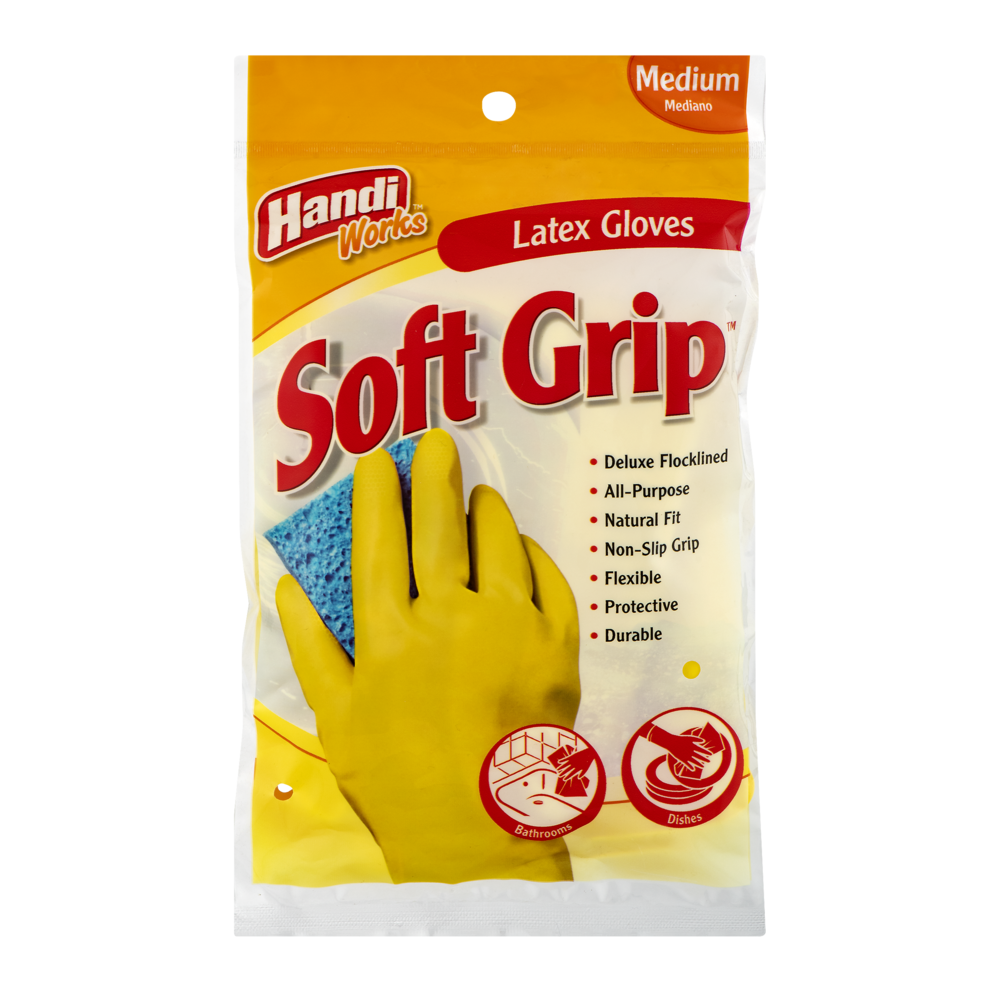 slide 1 of 1, Soft Grip Glove-Med, Size 8