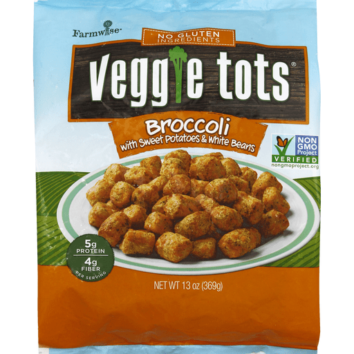 slide 2 of 3, Veggie Tots Broccoli Beans And Sweet Potatoes, 13 oz