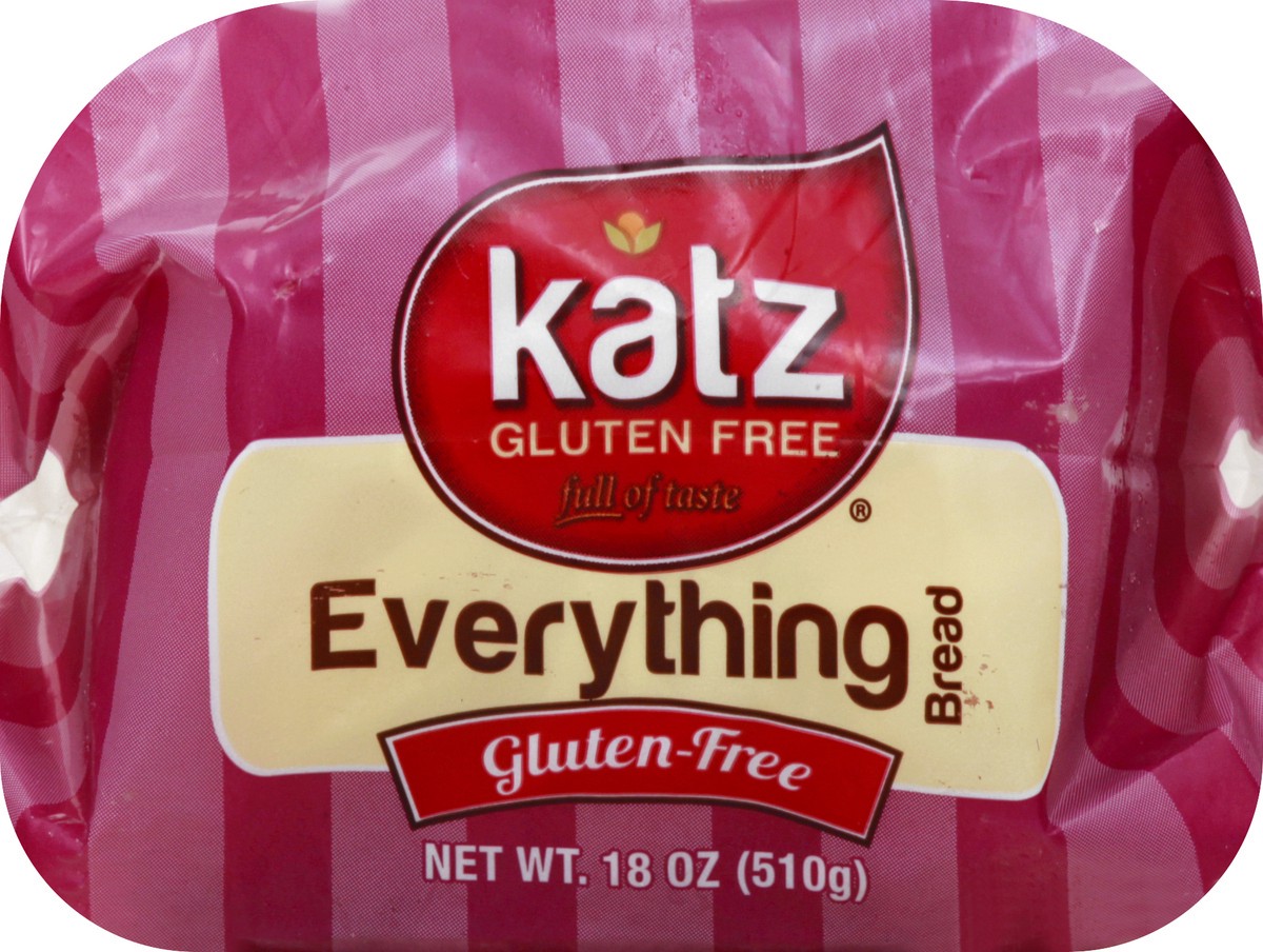 slide 1 of 13, Katz Gluten Free Everything Bread 18 oz, 18 oz