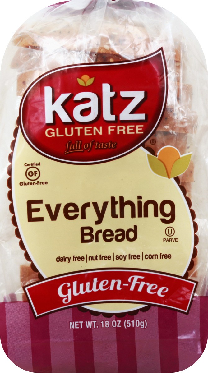 slide 11 of 13, Katz Gluten Free Everything Bread 18 oz, 18 oz