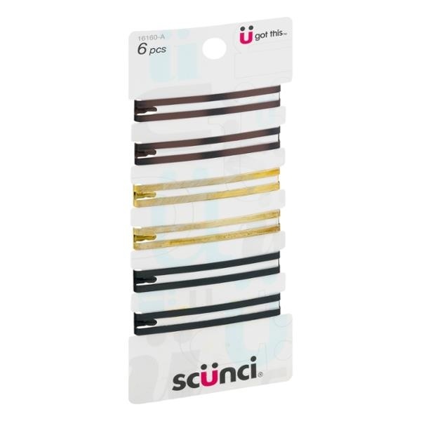 slide 1 of 1, scünci Effortless Beauty Side Barrettes, 6 ct