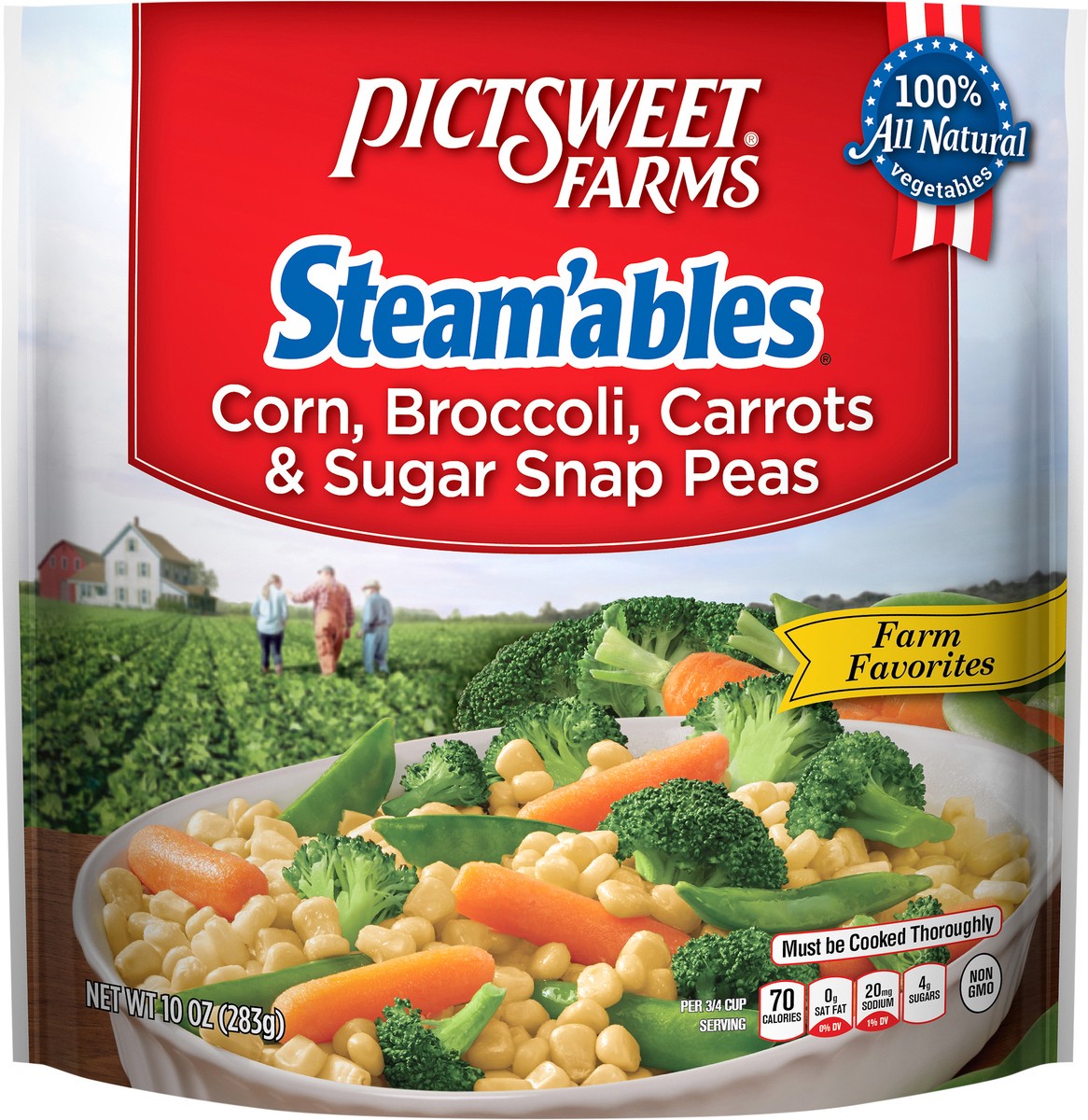 slide 2 of 3, PictSweet Corn, Broccoli, Carrots & Sugar Snap Peas, 10 oz