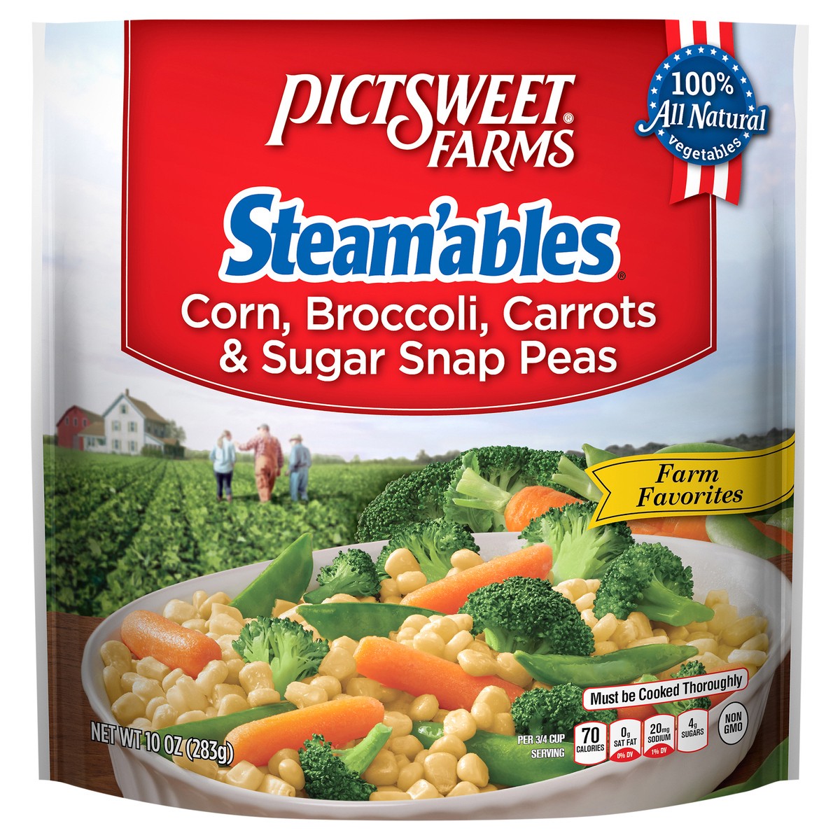 slide 1 of 3, PictSweet Corn, Broccoli, Carrots & Sugar Snap Peas, 10 oz