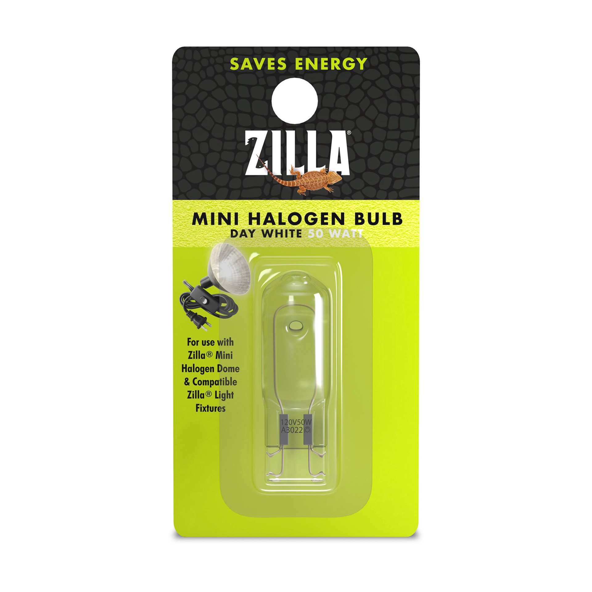slide 1 of 1, Zilla Mini Halogen White Day Bulb, 50 Watts, 0.5 in