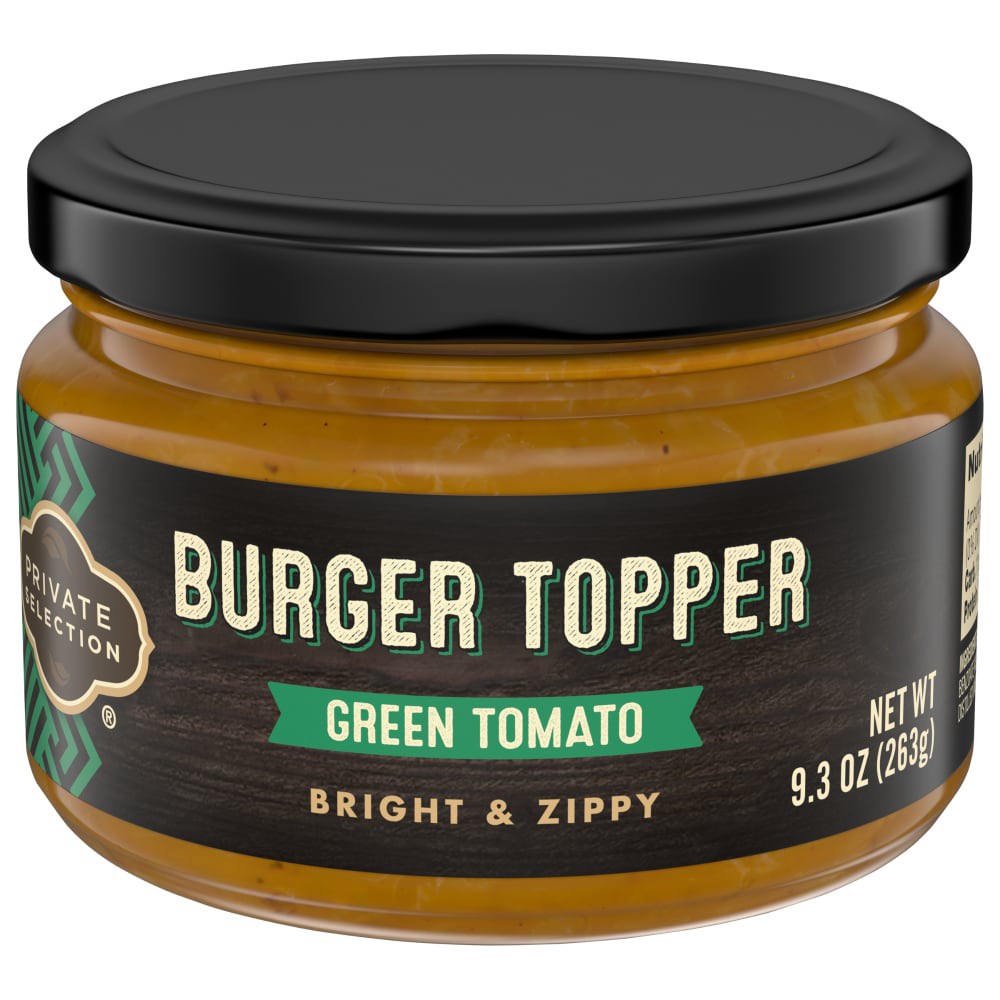 slide 1 of 4, Private Selection Green Tomato Burger Topper, 9.3 oz