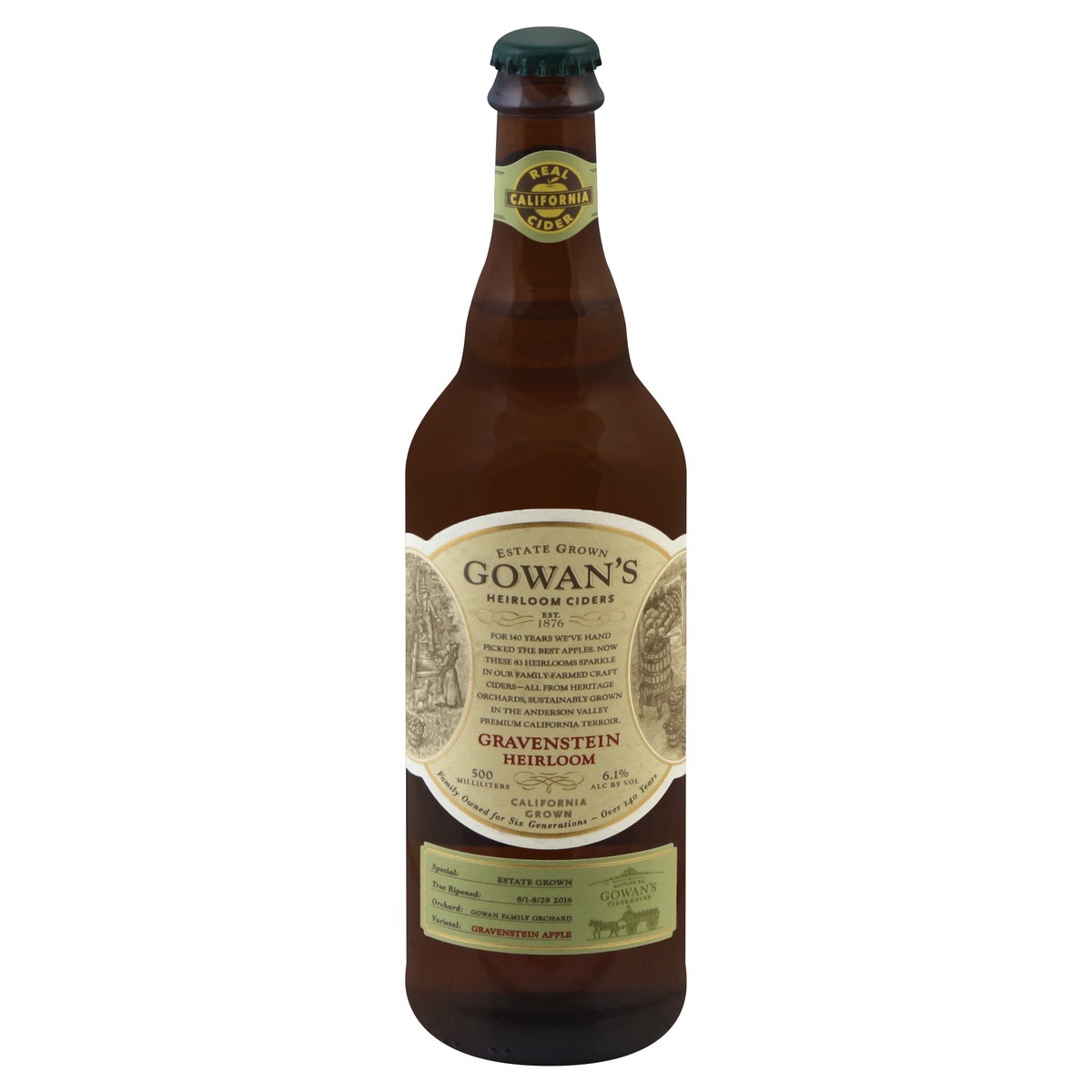 slide 4 of 5, Gowans Hard Cider 500 ml, 500 ml