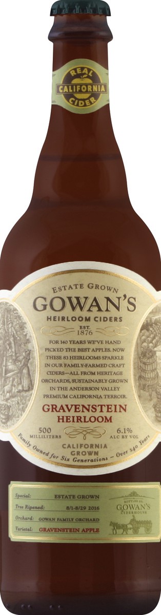 slide 1 of 5, Gowans Hard Cider 500 ml, 500 ml