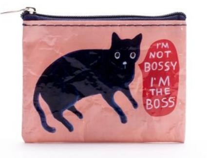 slide 1 of 1, Blue Q Coin Purse Im Not Bossy, 1 ct