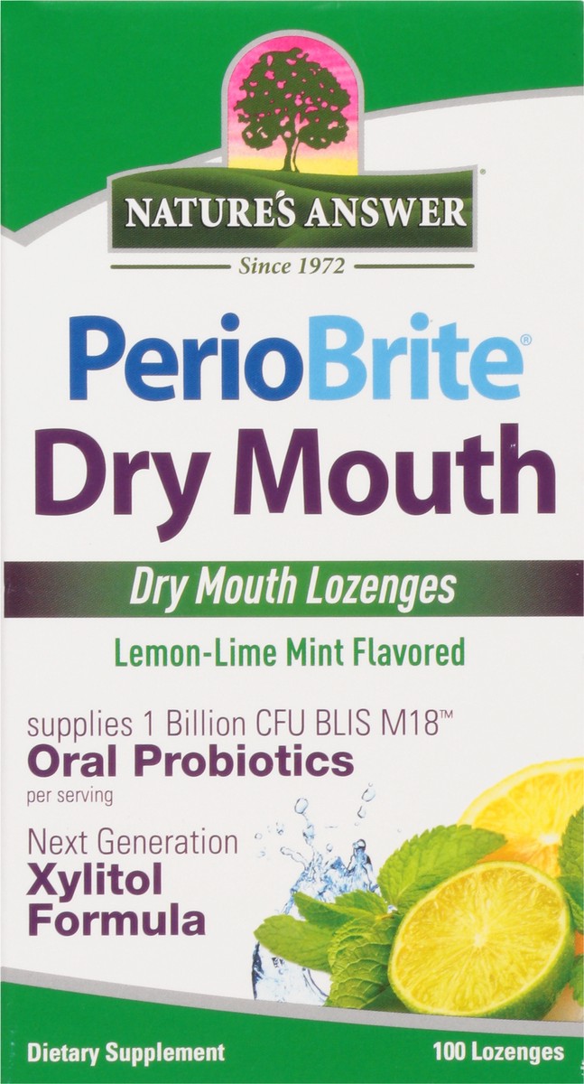slide 8 of 13, Nature's Answer PerioBrite Lemon-Lime Mint Flavored Dry Mouth 100 ea, 100 ct