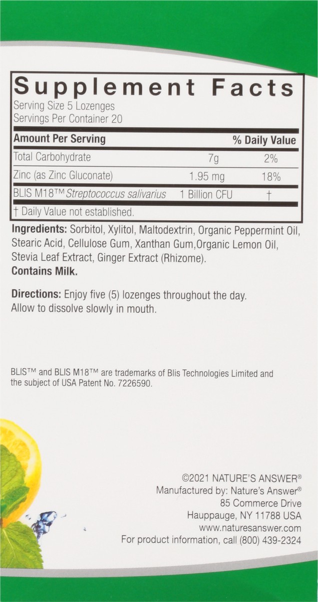 slide 6 of 13, Nature's Answer PerioBrite Lemon-Lime Mint Flavored Dry Mouth 100 ea, 100 ct
