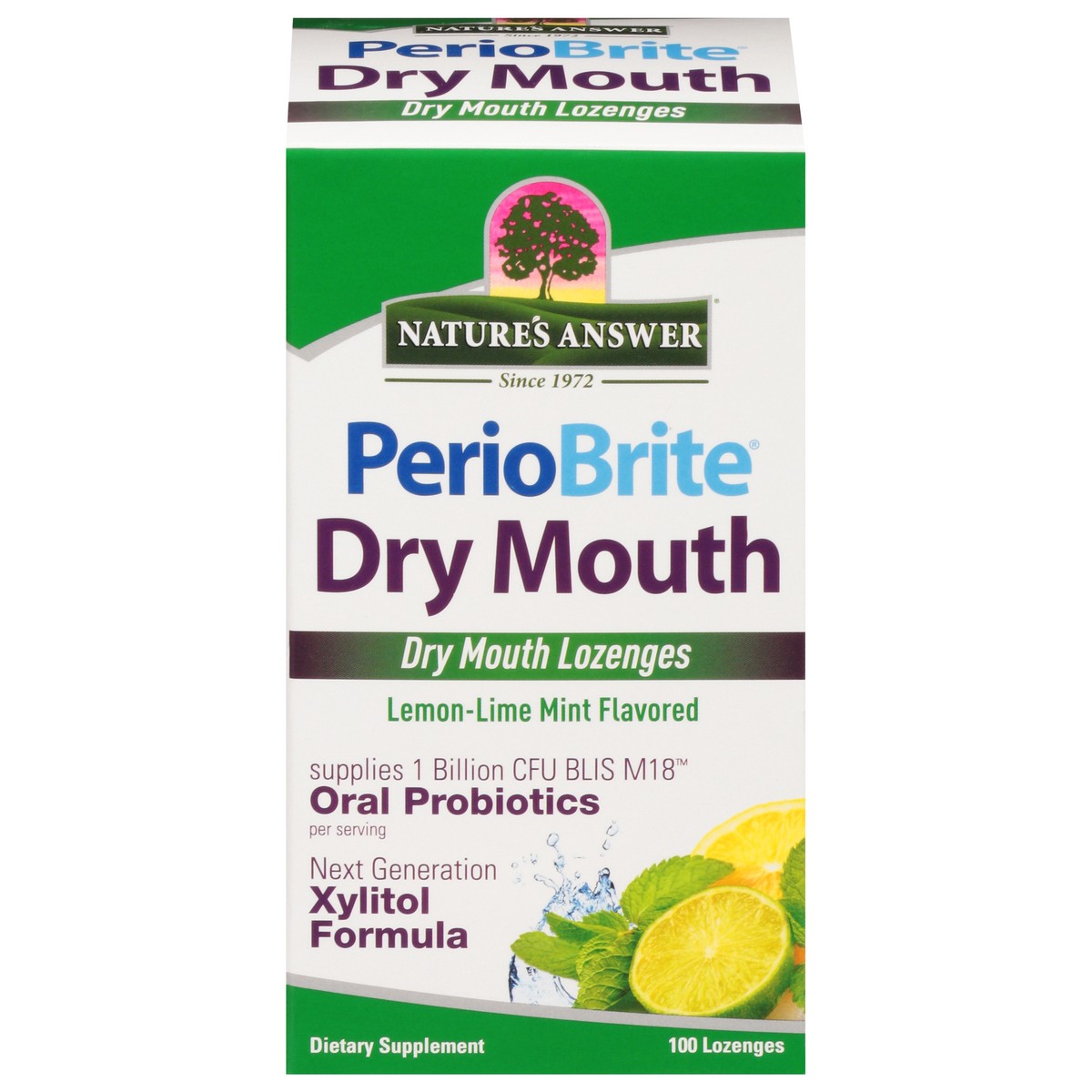 slide 9 of 13, Nature's Answer PerioBrite Lemon-Lime Mint Flavored Dry Mouth 100 ea, 100 ct