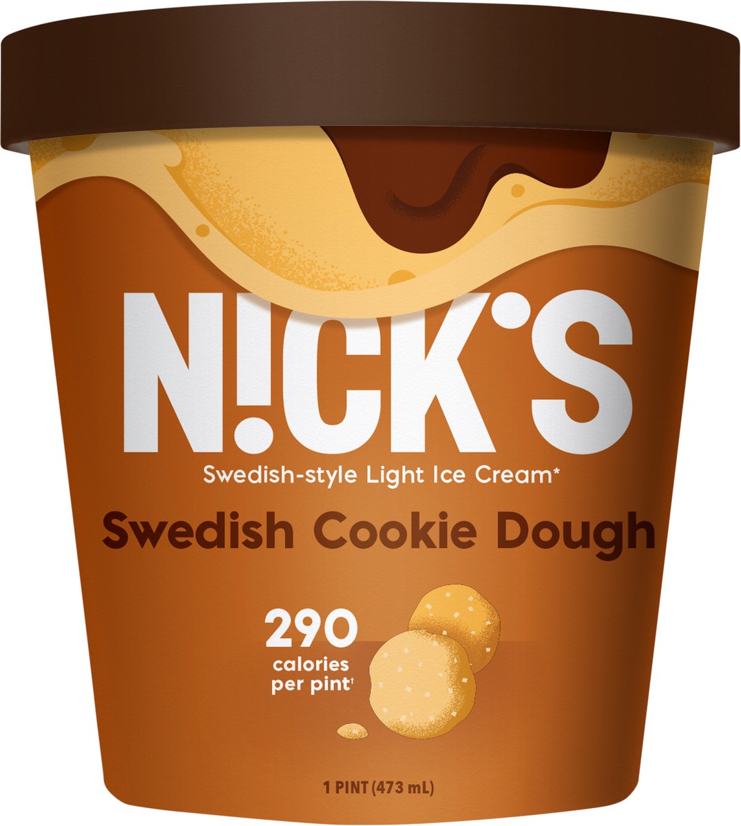 slide 4 of 7, Nick's Swedish Chokladchip Dough Ice Cream, 1 pint