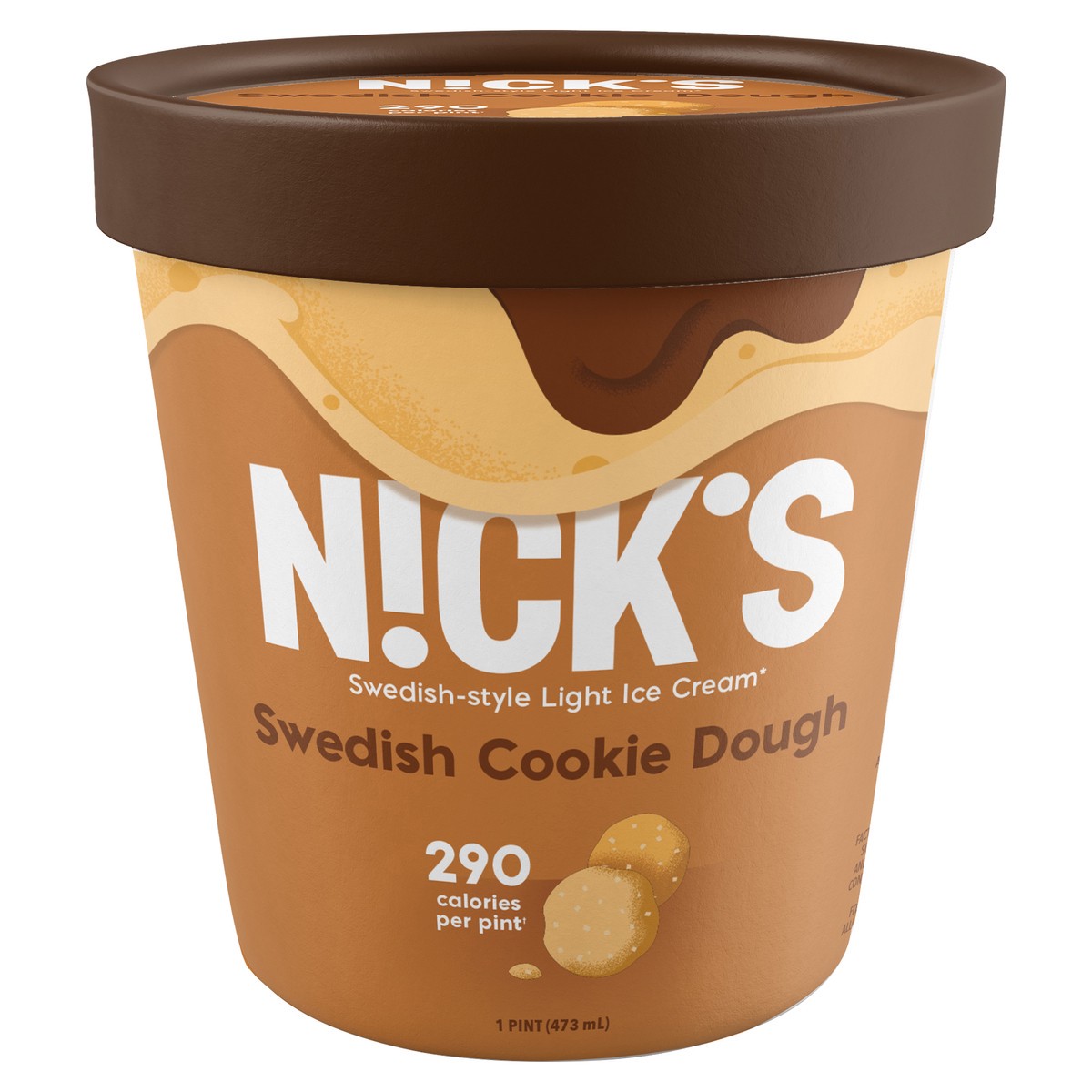 slide 1 of 7, Nick's Swedish Chokladchip Dough Ice Cream, 1 pint