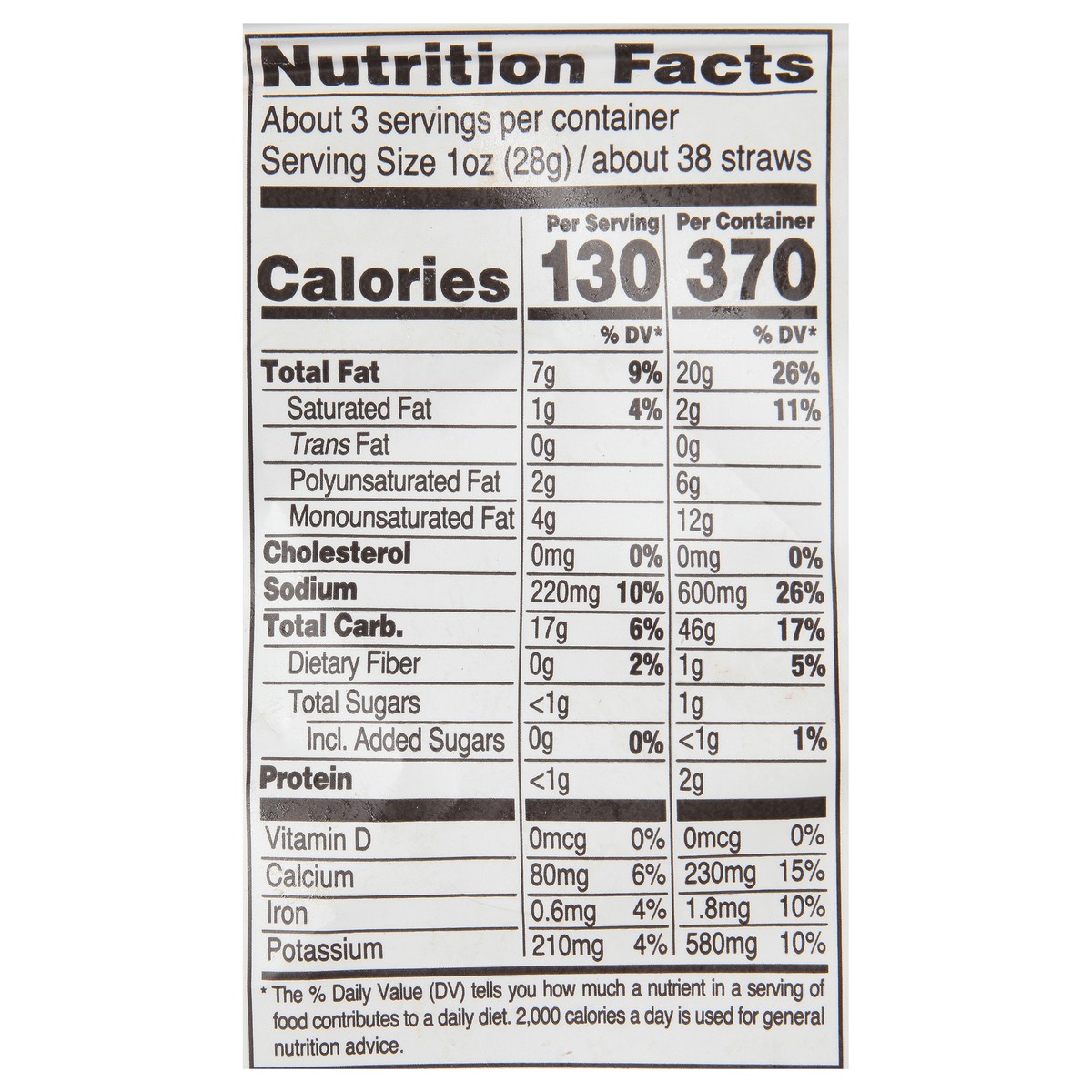 slide 8 of 9, Sensible Portions Garden Veggie Straws Sea Salt Vegetable & Potato Snack 2.75 oz. Bag, 2.75 oz