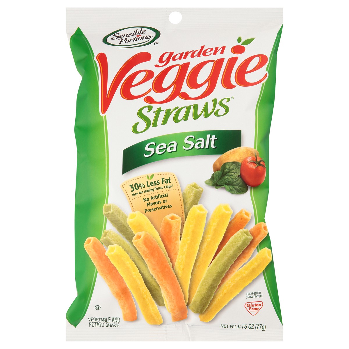 slide 6 of 9, Sensible Portions Garden Veggie Straws Sea Salt Vegetable & Potato Snack 2.75 oz. Bag, 2.75 oz