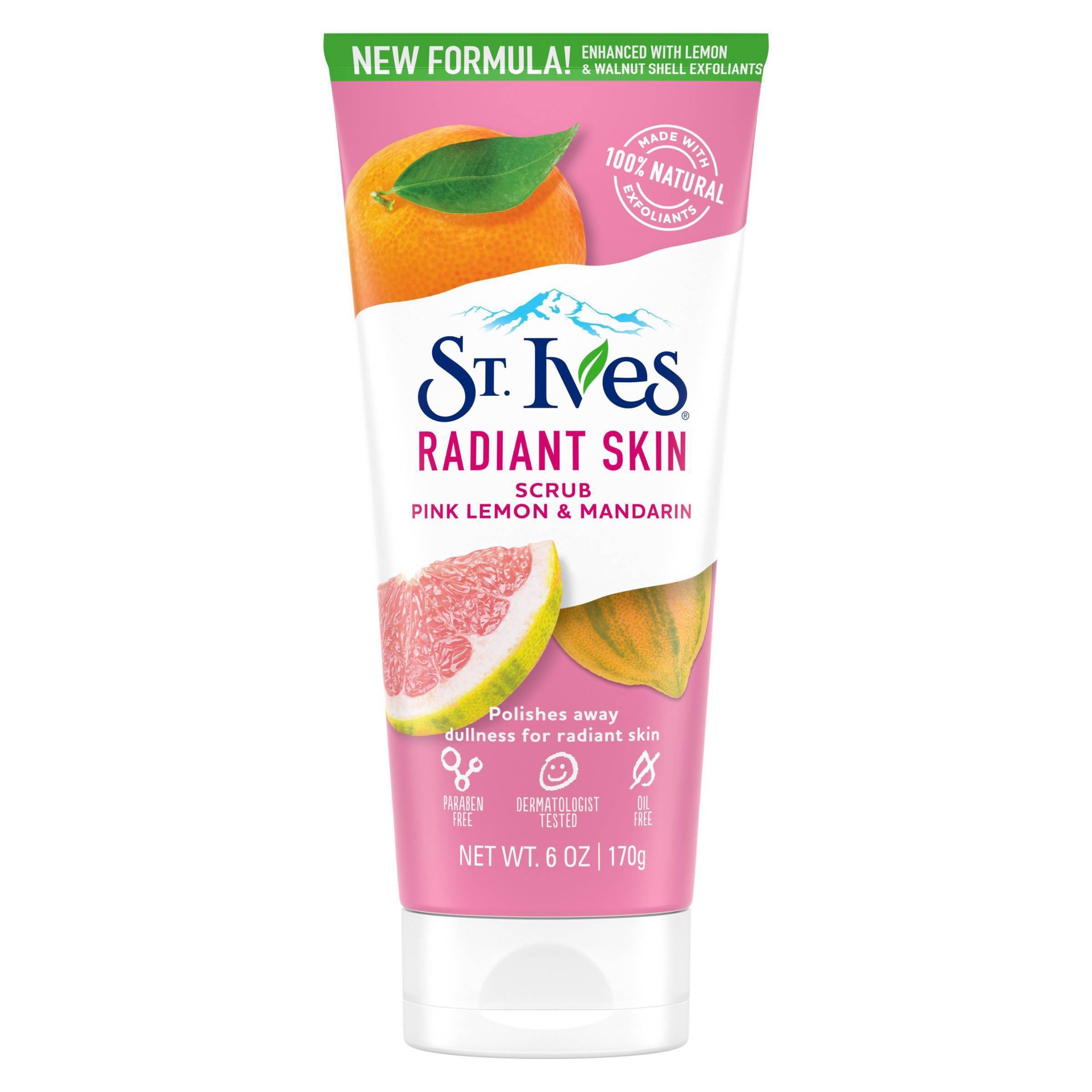 slide 1 of 2, St. Ives Even & Bright Scrub Pink Lemon & Mandarin Orange, 6 oz