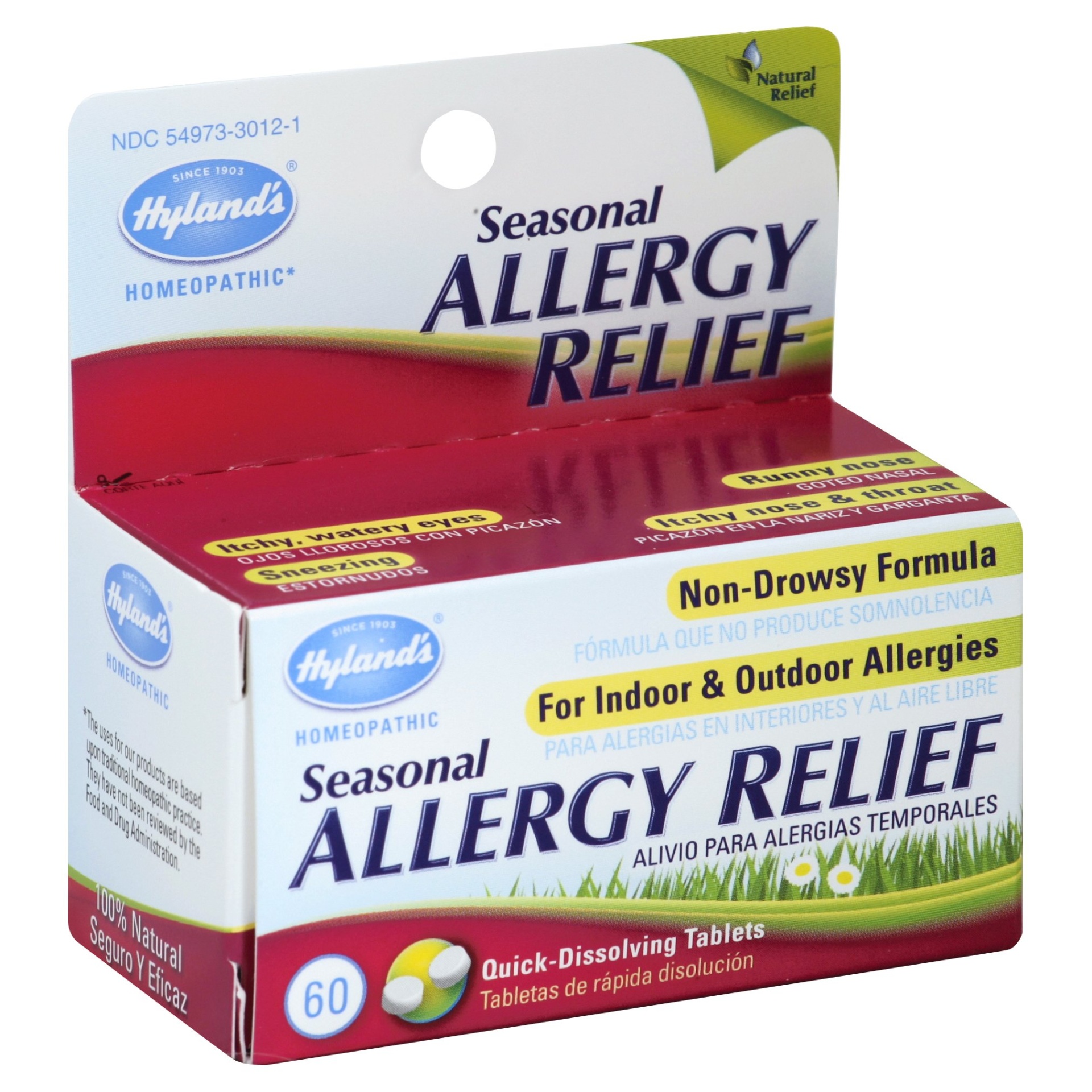slide 1 of 1, Hyland's Seasonal Allergy Relief Tablets, 60 ct