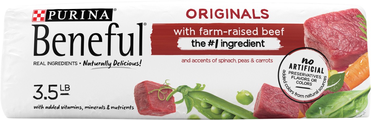 slide 7 of 9, Beneful Purina Beneful Originals With Farm-Raised Beef, With Real Meat Dog Food, 3.5 lb