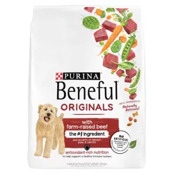 Purina Beneful Originals With Farm-Raised Beef Natural Dog Food Dry Recipe With Added Vitamins, Minerals and Nutrients