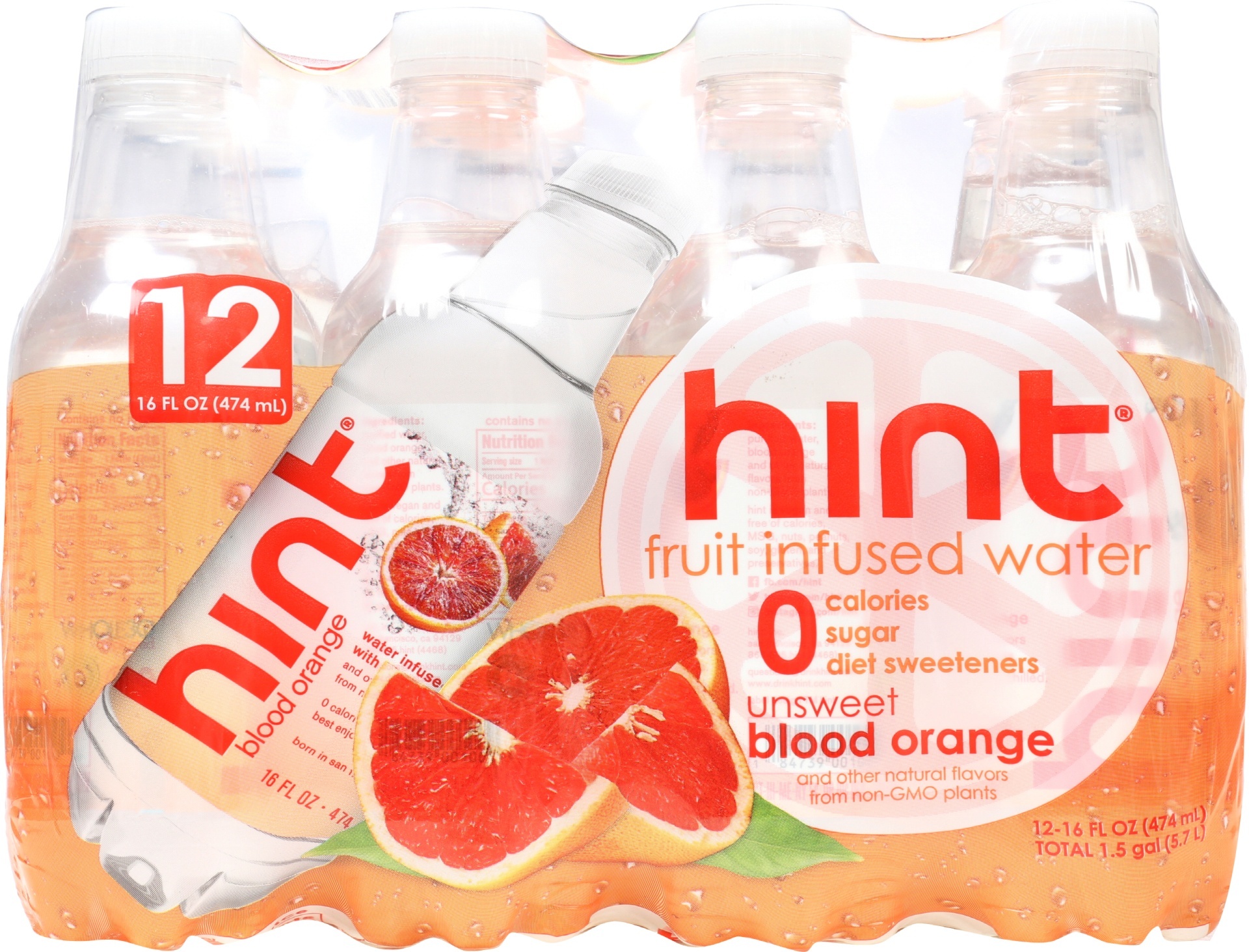 slide 1 of 1, hint Essence Blood Orange Essence Water, 12 ct; 16 fl oz