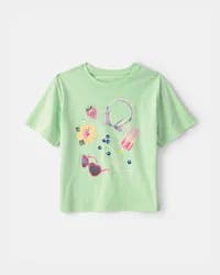 Carters Girls 'Beach Season' Summer Graphic Tee - Green Green 14