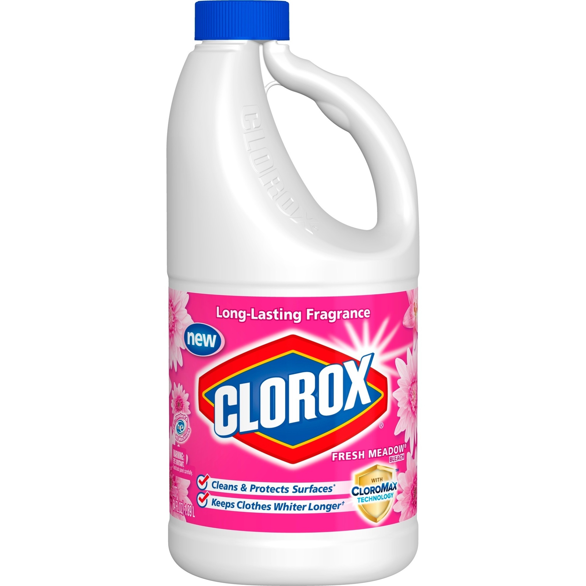 slide 1 of 4, Clorox Bleach, Fresh Meadow Scent, 64 oz