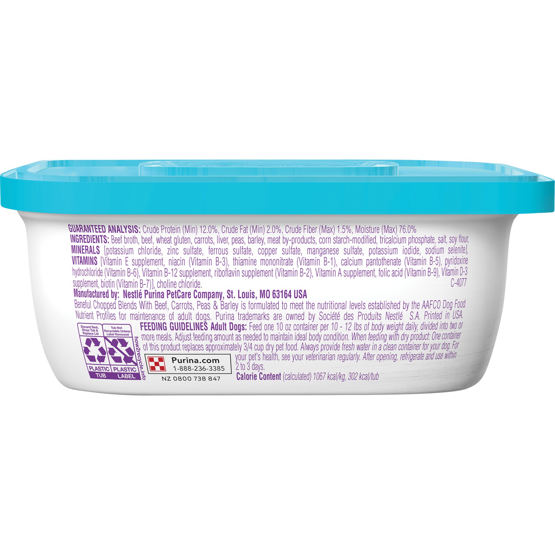 slide 6 of 7, Beneful Chopped Blends Beef Wet Dog Food - 10 Oz, 10 oz