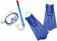 slide 1 of 1, Speedo Kids Aqua Quest Mask/Snorkel/Fin Set - Blue Ocean, 1 ct