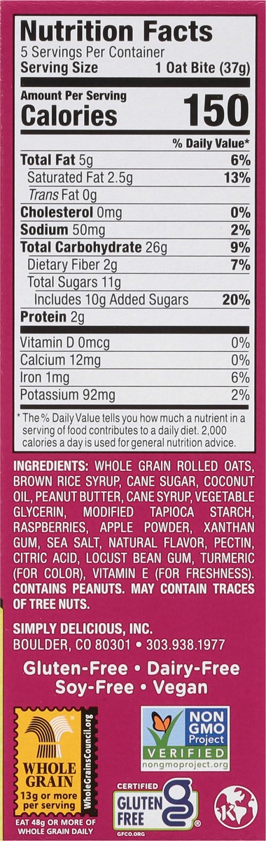 slide 9 of 9, Bobo's Peanut Butter & Jelly Oat Bites 5 - 1.3 oz Bites, 5 ct