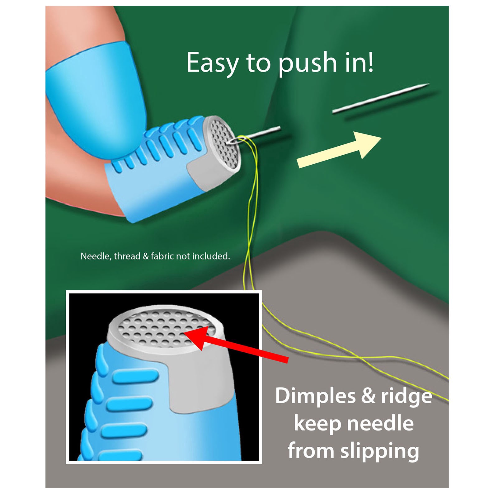 slide 4 of 5, Taylor Seville Originals 2-In-1 Wonder Grip & Thimble, 1 ct