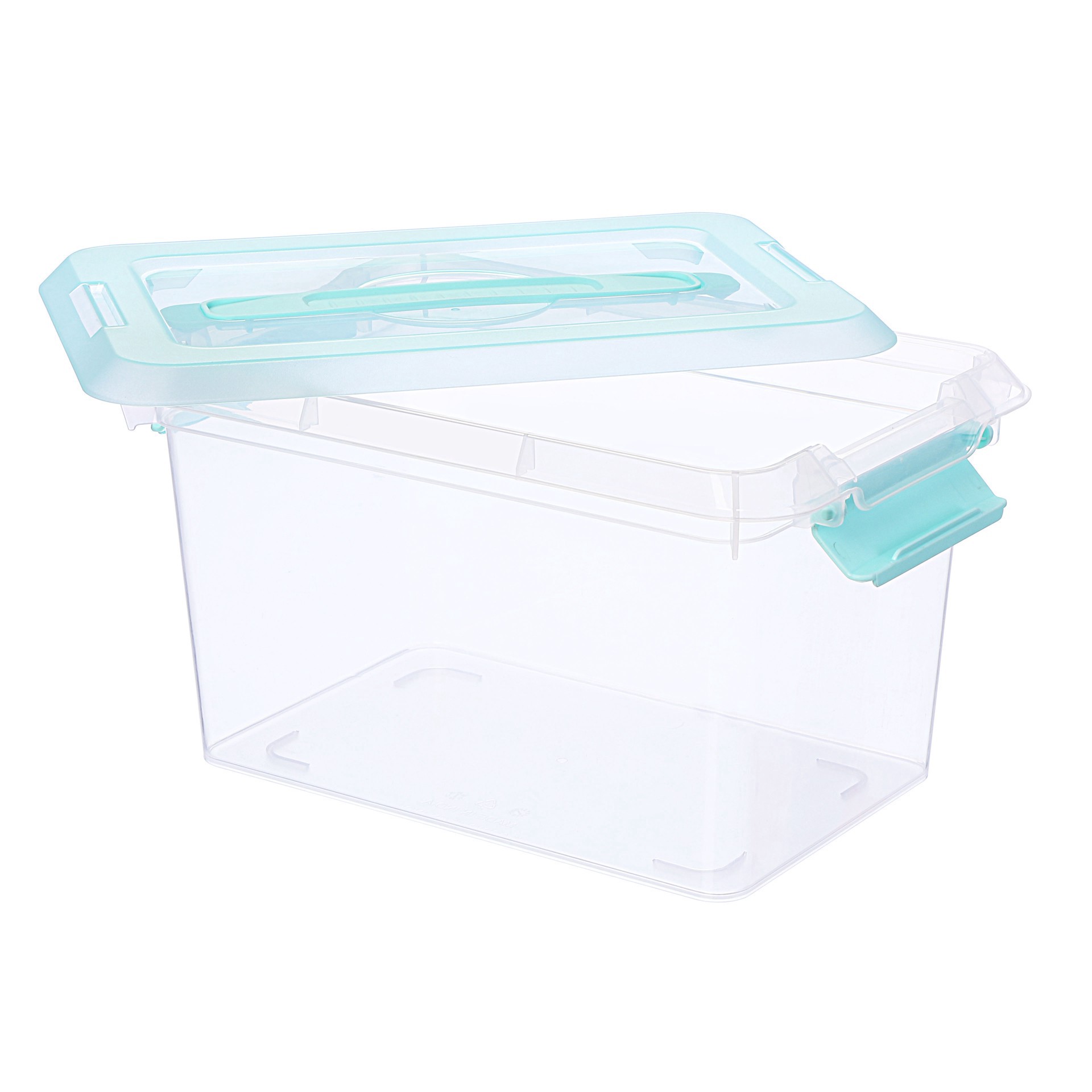 slide 3 of 4, 6.2qt. Storage Bin With Lid By Simply Tidy, 11.6 in x 7.6 in x 6.9 in