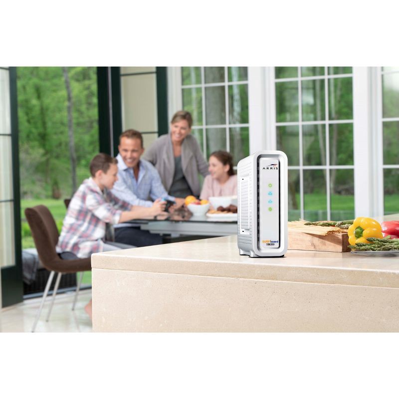 slide 5 of 6, ARRIS SURFboard DOCSIS 3.1 Cable Modem, Model SB8200 (White), 1 ct