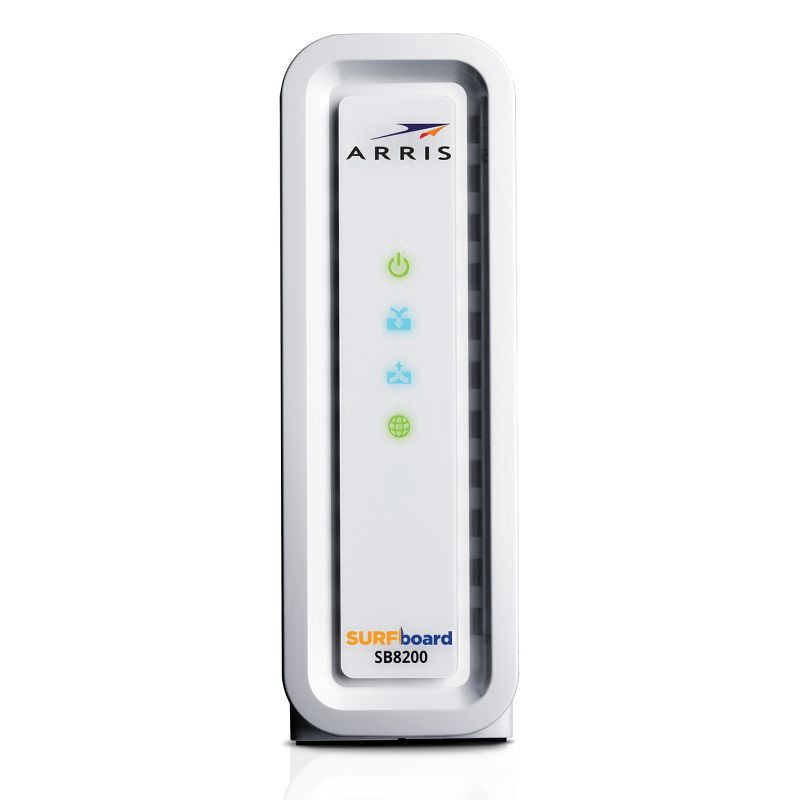 slide 1 of 6, ARRIS SURFboard DOCSIS 3.1 Cable Modem, Model SB8200 (White), 1 ct