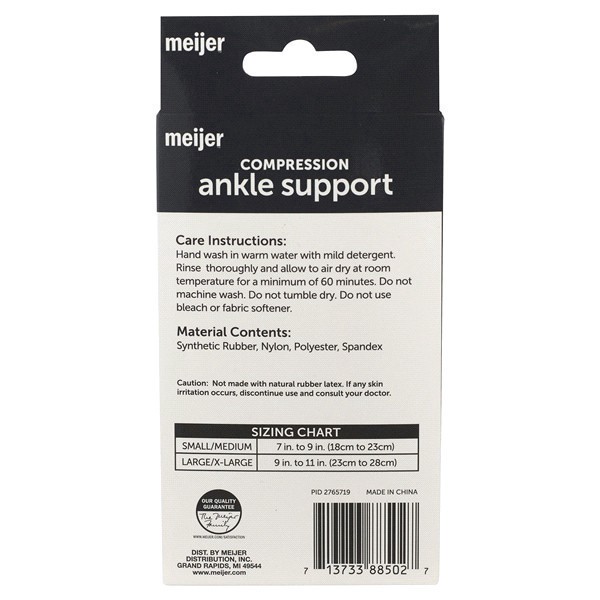 slide 4 of 5, Meijer Compression Elastic Support Ankle Brace Large/X-Large, 1 ct