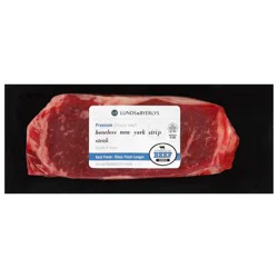 Lunds & Byerlys New York Strip Steak Boneless Beef 1 ea
