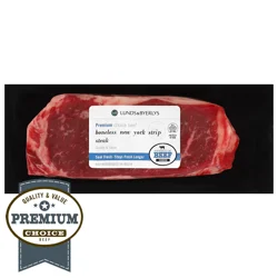 L&B New York Strip Steak Boneless Beef 1 ea