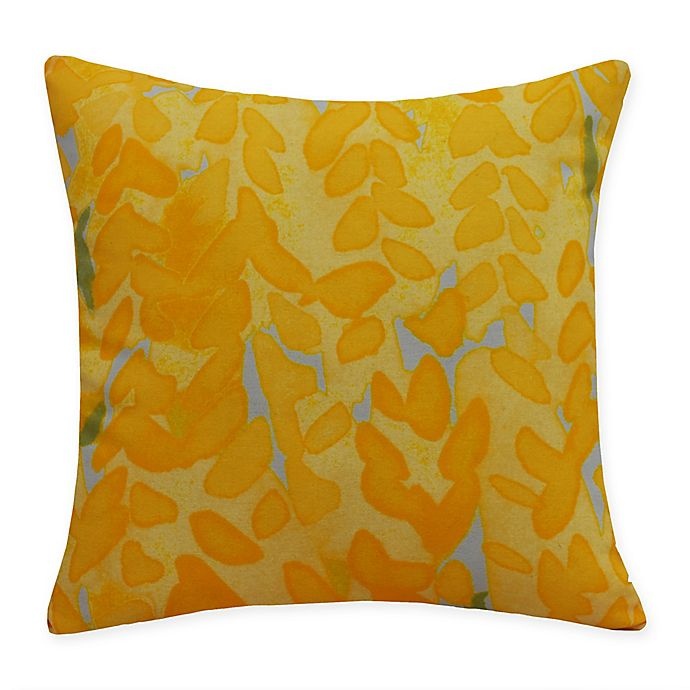slide 1 of 3, E by Design Flower Bell Square Throw Pillow - Yellow, 1 ct
