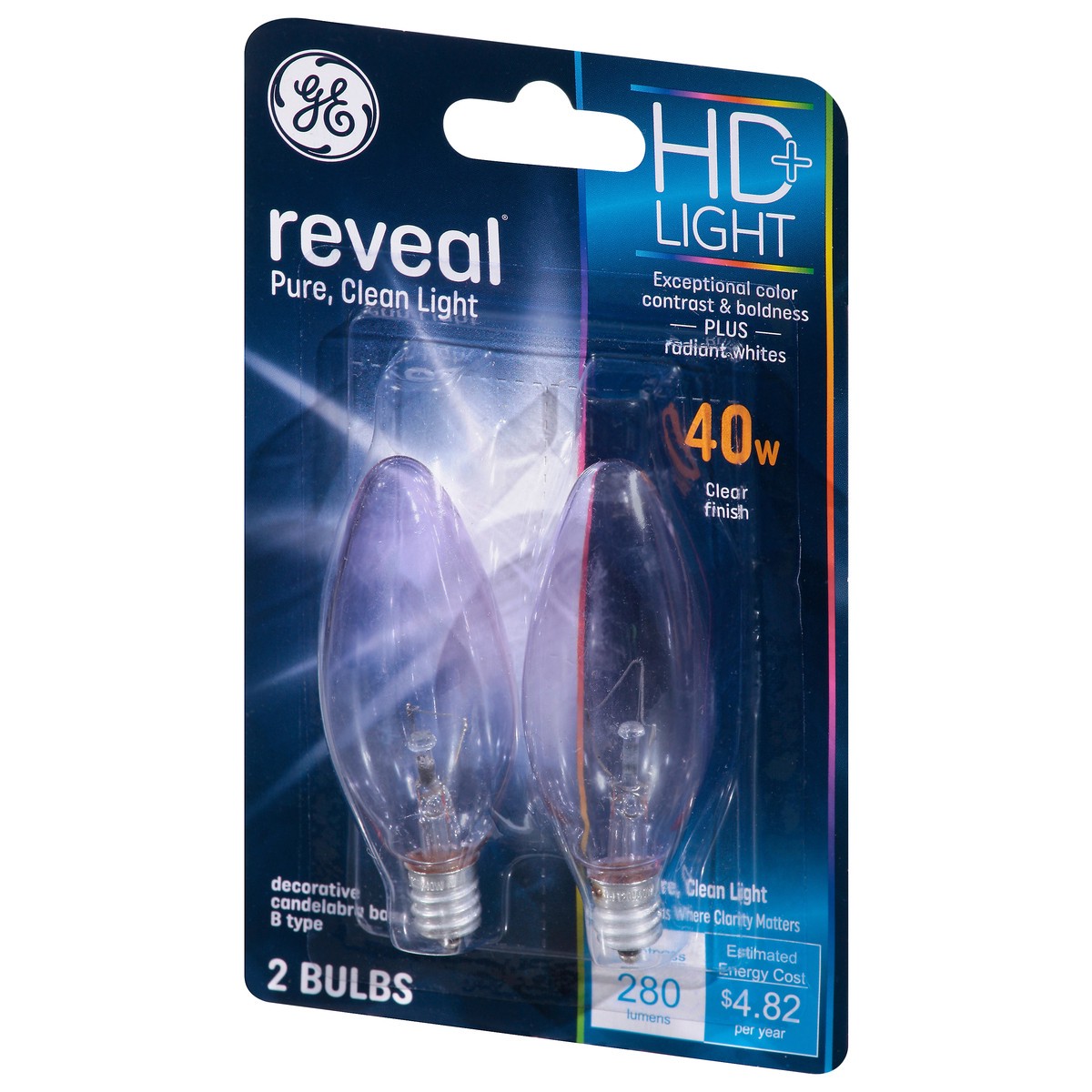 slide 3 of 11, GE Reveal 40 Watts Light Bulb 2 ea, 2 ct