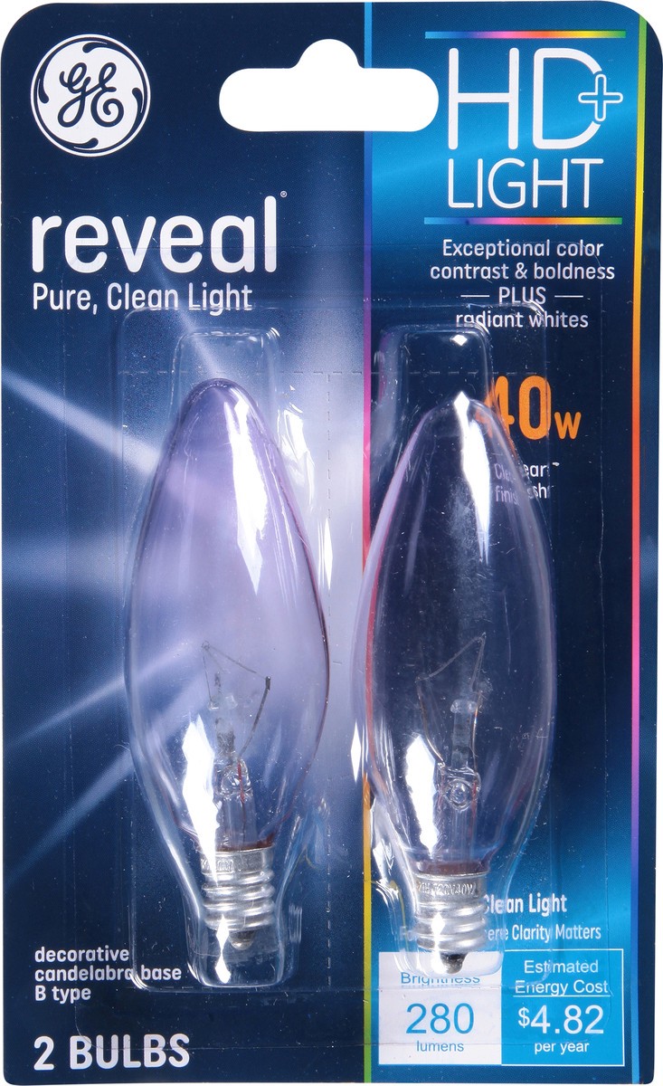 slide 5 of 11, GE Reveal 40 Watts Light Bulb 2 ea, 2 ct