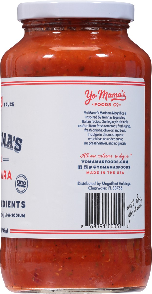 slide 8 of 9, Yo Mama's Marinara Tomato Sauce 25 oz, 25 oz