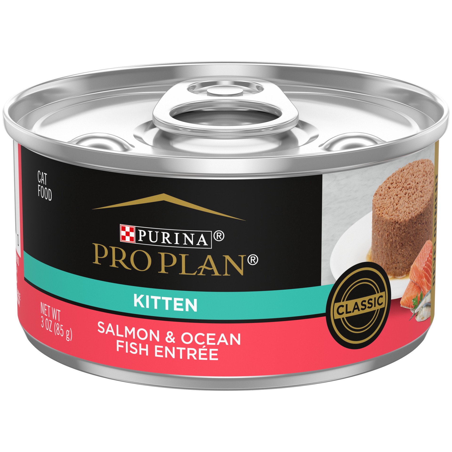 slide 1 of 8, Pro Plan Purina Pro Plan Wet Kitten Food Pate, Salmon and Ocean Fish Entree, 3 oz