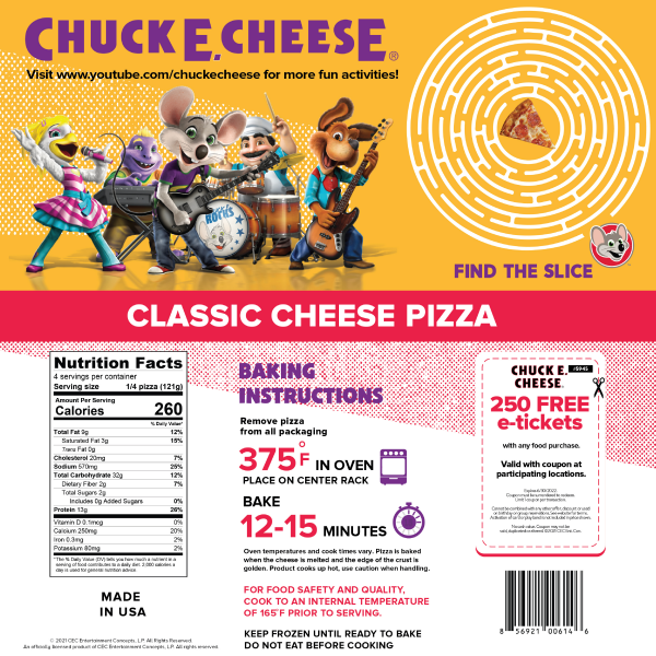 slide 2 of 4, Chuck E Cheese Cheese Pizza, 17.05 oz