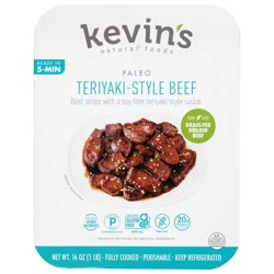 Kevin's Natural Foods Paleo Teriyaki-Style Beef 16 oz