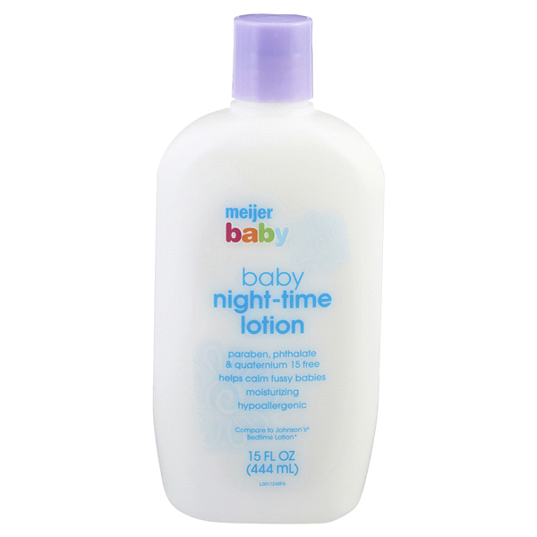 slide 1 of 2, Meijer Baby Night-Time Lotion, Lavender, 15 oz