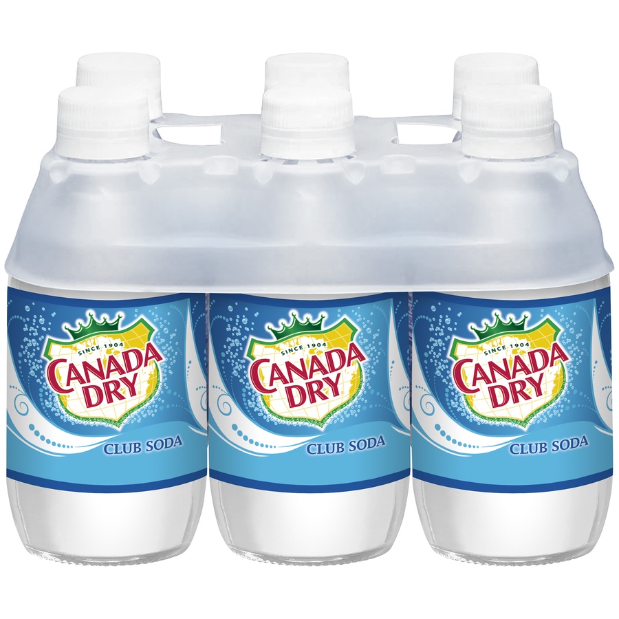 slide 1 of 1, Canada Dry Club Soda, 6 ct; 10 oz