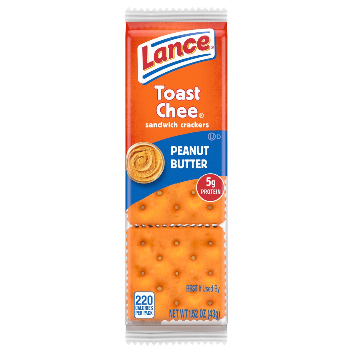slide 1 of 1, Toast Chee Peanut Butter Sandwich Crackers, 1.5 oz