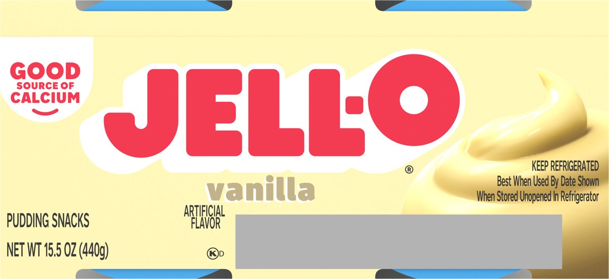 slide 2 of 9, Jell-O Original Vanilla Artificially Flavored Ready-to-Eat Pudding Snack Cups, 4 ct Cups, 15.5 oz