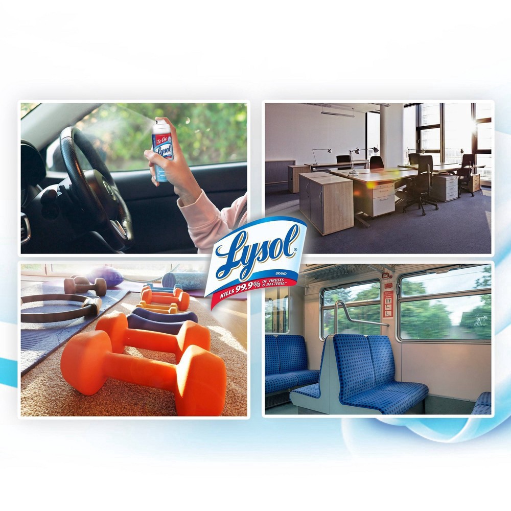 slide 3 of 7, Lysol Disinf Spry To Go Crisp Linen 1.5O, 1.5 oz