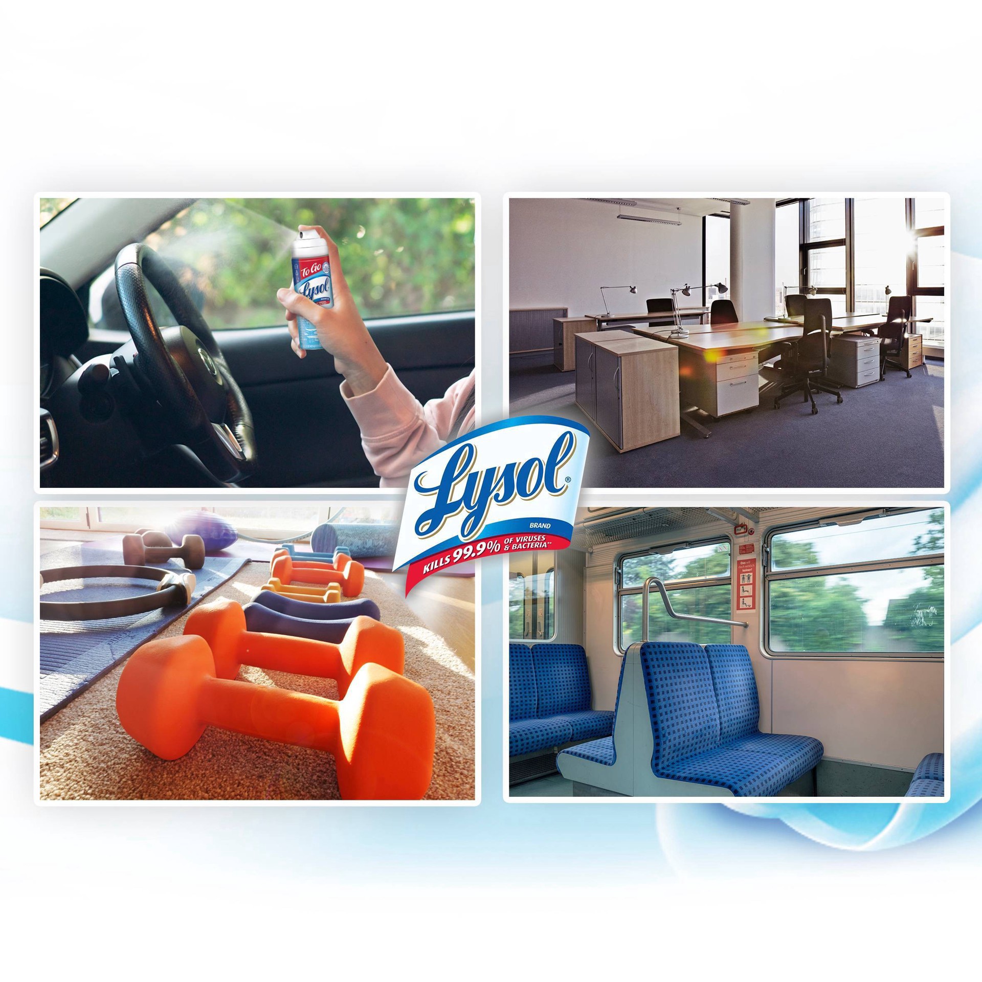 slide 6 of 7, Lysol Disinf Spry To Go Crisp Linen 1.5O, 1.5 oz